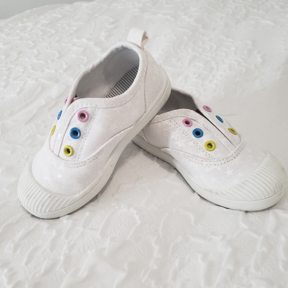 White & Rainbow Sneakers